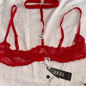 iEFiEL Scarlet Lace Harness Bra